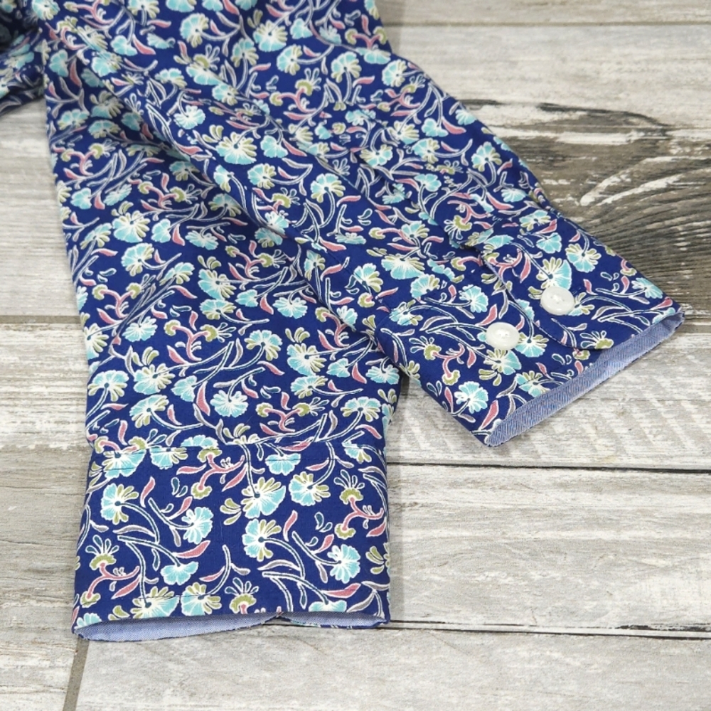 NWOT ORVIS Floral 100% Cotton Fitted Button Closure Shirt - Picture 6 of 11